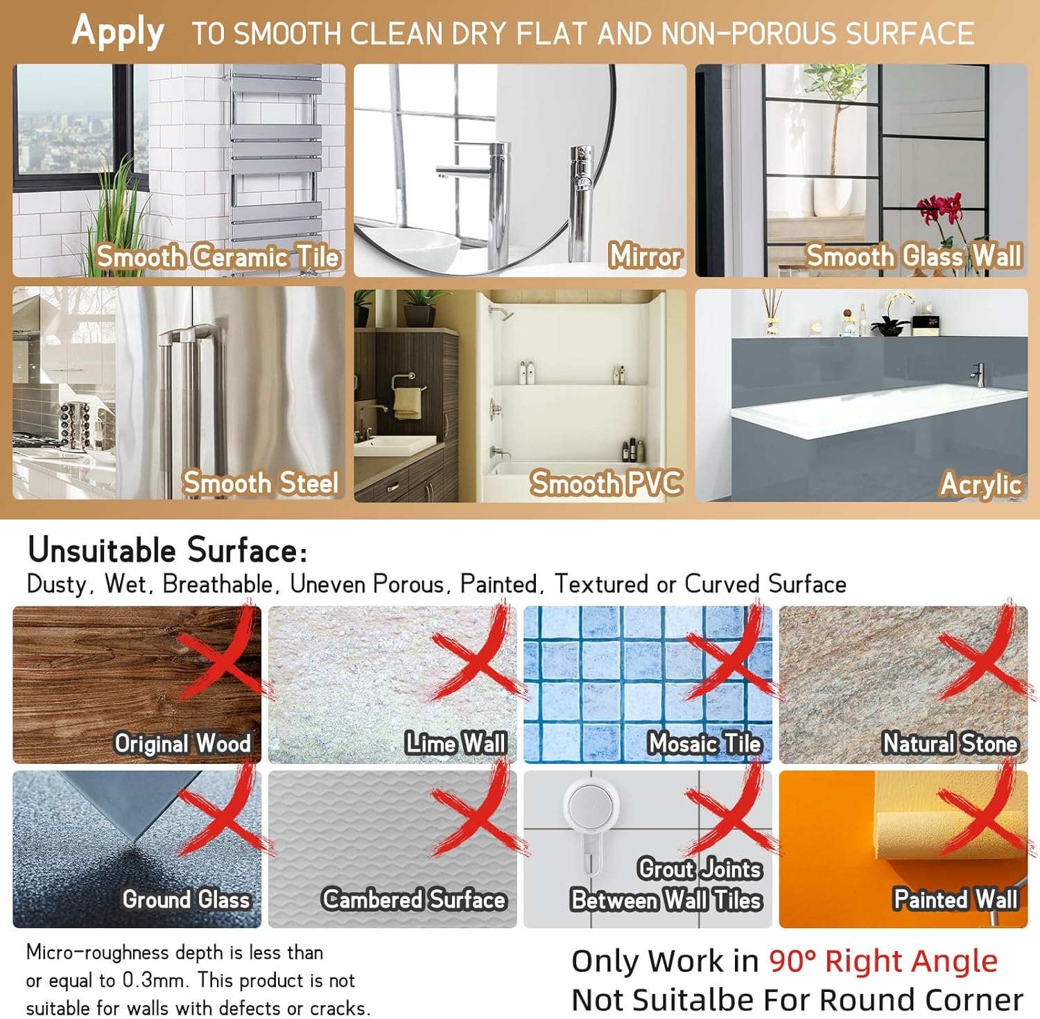 Suction Corner Shower Caddy 2-Pack, White, No Drilling Bathroom Storage Shelf - Image 6